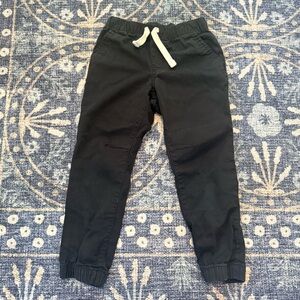 Kids Black Jogger Pants with Drawstring